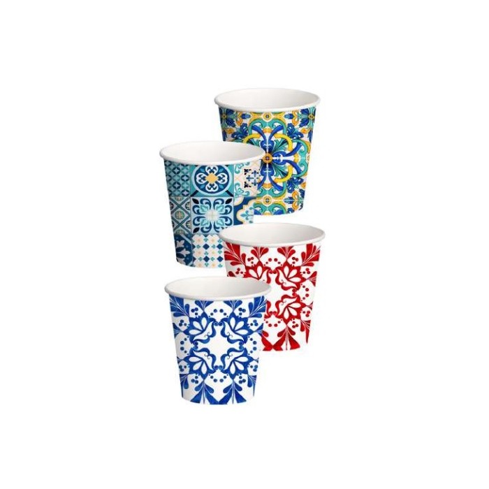 BICCHIERE IN CARTA 2,5oz ML.75 "movida maiolica" (ct.40) PZ.50