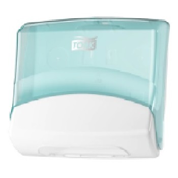DISPENSER PORTA PANNI PIEGATI W4 (x panni Fasciatoi)Bianco/azzur. PZ.1
