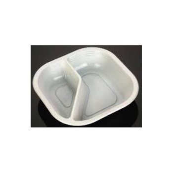 PIATTO BISCOMPARTO BIANCO TERMOSALDABILE 18x18 "ilip" PZ.700