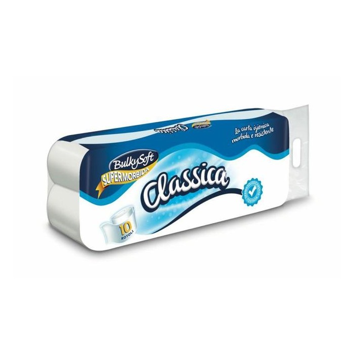 CARTA IGIENICA ROTOLO BULKYSOFT CLASSICA 2V (N/F) (12cf x10rot.) PZ.120