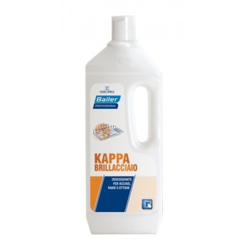 KAPPA BRILLACCIAIO Detergente ripristina acciaio inox + vetri LT.1