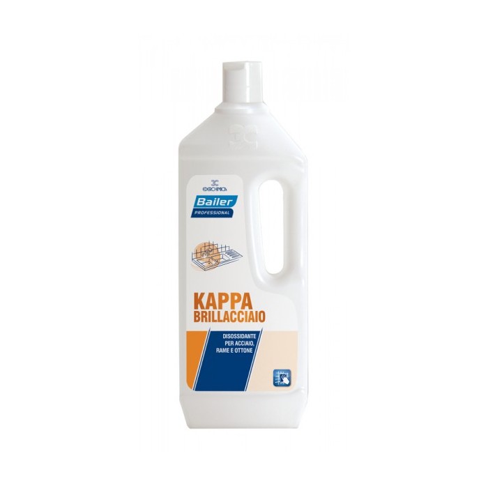 KAPPA BRILLACCIAIO Detergente ripristina acciaio inox + vetri LT.1