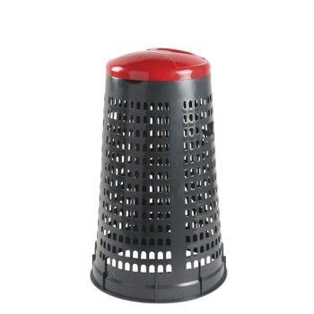 GETTACARTE PORTASACCO ESTERNO TONDO C/COPERCHIO "TRESPY" ROSSO PZ.1