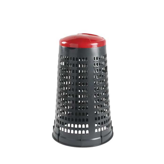 GETTACARTE PORTASACCO ESTERNO TONDO C/COPERCHIO "TRESPY" ROSSO PZ.1