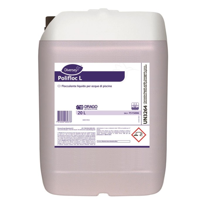 FLOCCULANTE CHIARIFICANTE POLIFLOC "Alta Qualità" DIVERSEY LT.20
