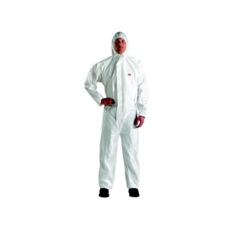 TUTA PROTETTIVA bianca c/cappuccio MICROSAFE "L" "categoria 3" PZ.1