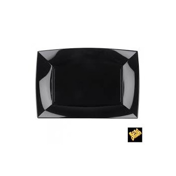 PIATTO NICE RETTANGOLARE PP CM. 34,5X23 NERO (CT.10X6) PZ.6