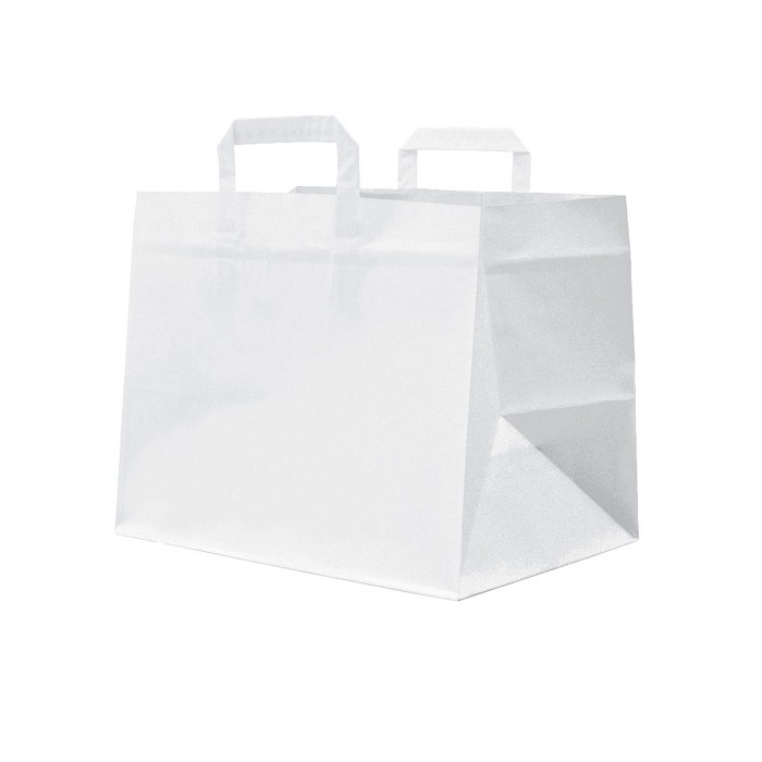 SHOPPER IN CARTA BIANCA "base larga" 36+24x30h (ct.5) PZ.50