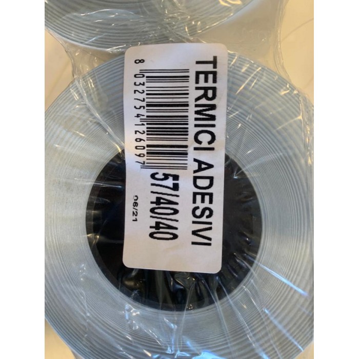 ROTOLI TERMICI ADESIVI x BILANCIA "FORO 40mm L57mm MT.40" (ct.12) PZ.4