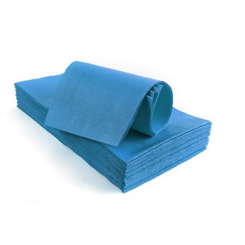 TOVAGLIE PIEGATE IMP. 100x100 GOFFRATE BLU ROYAL (tinta unita) PZ.150