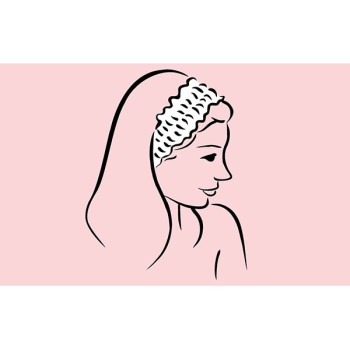 FASCIA CAPELLI BIANCO CON ELASTICO MORBIDO IN TNT PZ. 100