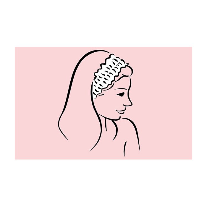 FASCIA CAPELLI BIANCO CON ELASTICO MORBIDO IN TNT PZ. 100