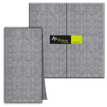TOVAGLIOLO 40X40 AIRWAVE JIIL MULTISOFT NERO "Piegato 1/8" (ct.12) PZ.80