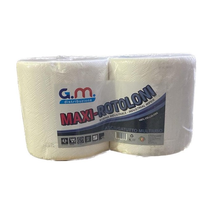 BOBINA G.M. pura cellulosa 2V goffrata (kg.2,5) 800S X 2 rotoli