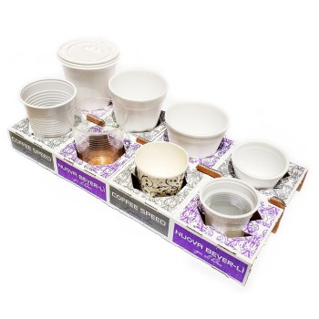 PORTA BICCHIERE "CAFFE+CAPPUCCINO" COFFESPEED "8 POSTI" PZ.100