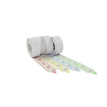 ROTOLI/TICKET di CARTA x ELIMINACODE 2000 strappi x 5 rotoli