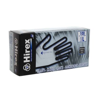 "PALMPRO HIREX" GUANTI LATTICE NERO S/TALCO microruvidi (L) PZ.100