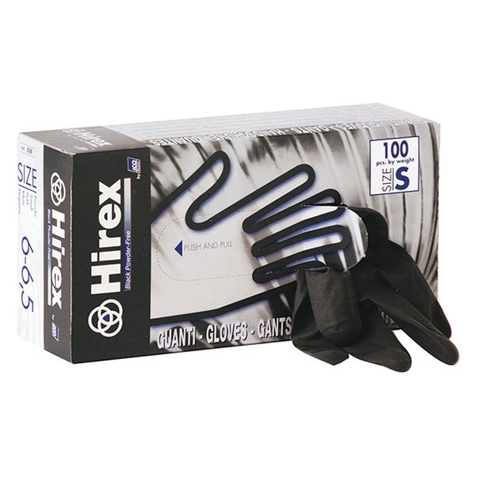 "PALMPRO HIREX" GUANTI LATTICE NERO S/TALCO microruvidi (M) PZ.100