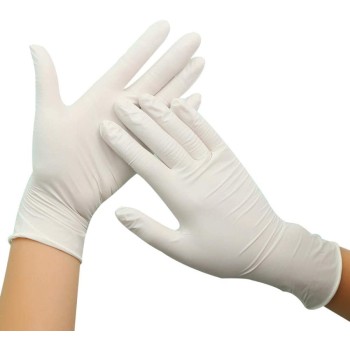 "ESSENTIAL 521" GUANTI IN LATTICE BIANCO C/TALCO (S) PZ.100