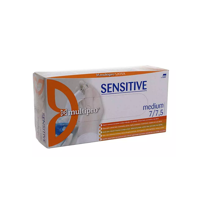 "SENSITIVE" GUANTI IN LATTICE BIANCO S/TALCO (XS) PZ.100