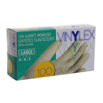 PALMPRO 513 ESSENTIAL GUANTI IN VINILE BIANCO S/TALCO (L) PZ.100