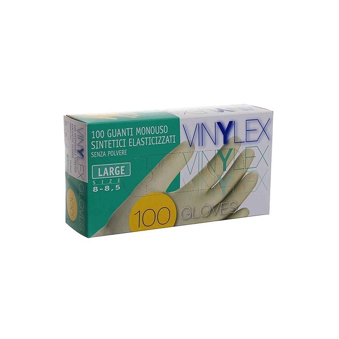 PALMPRO 513 ESSENTIAL GUANTI IN VINILE BIANCO S/TALCO (L) PZ.100