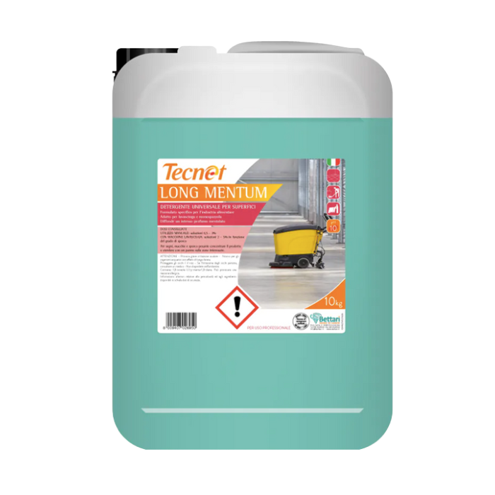 TECNET LONG MENTUM LAVAPAVIMENTI e SUPERFICI HACCP "Ammoniacale" KG.10