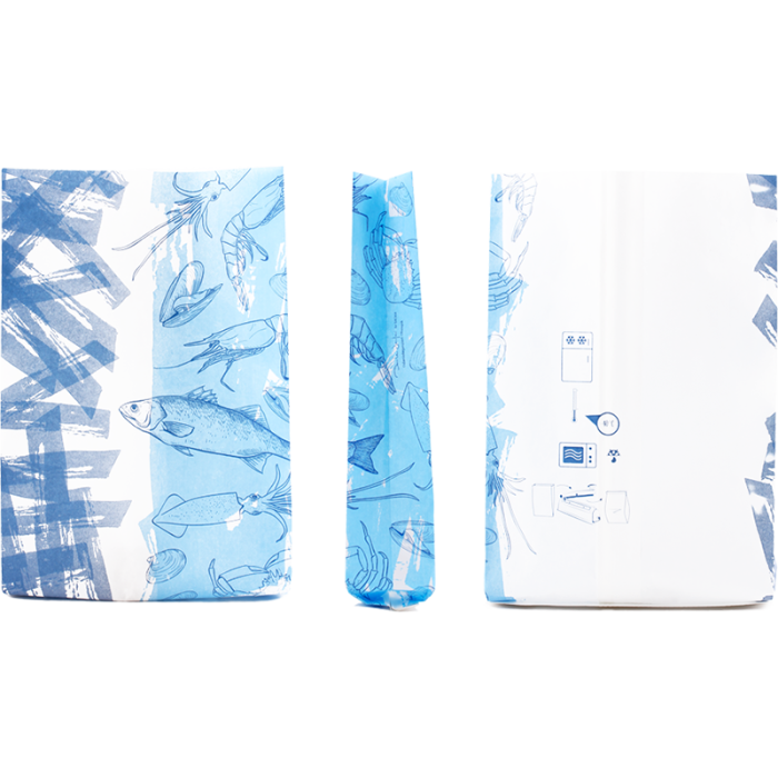 SACCHETTO PESCE IN CARTA "BRUSH" GR.45+20PP MIS.25+7,5X42 PZ.500