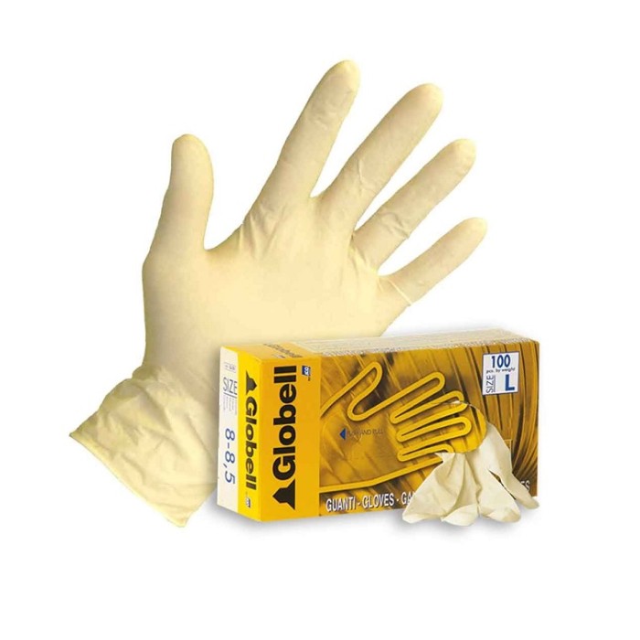 "GLOBELL" GUANTI IN LATTICE BIANCO C/TALCO (L) PZ.100