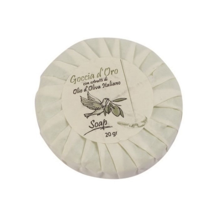 SAPONETTA PLISETTATA "GOCCIA D'ORO olio d'oliva" gr.20 PZ.500