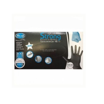 "STRONG NERO" GUANTI IN NITRILE NERO S/TALCO (S) ROIAL gr.3,5 PZ.100