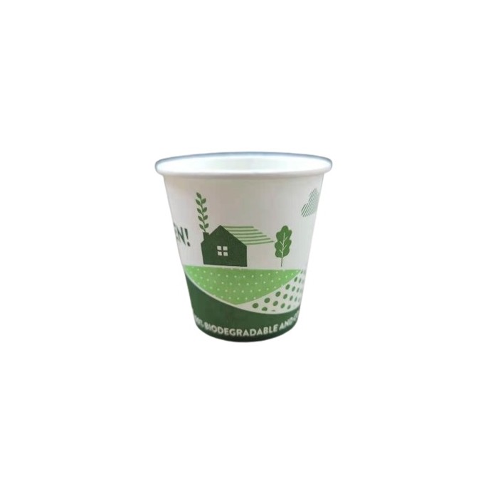 BICCHIERE IN CARTA BIO - COMPOSTABILE + PLA 3OZ ML.90 (ct.40) PZ.50