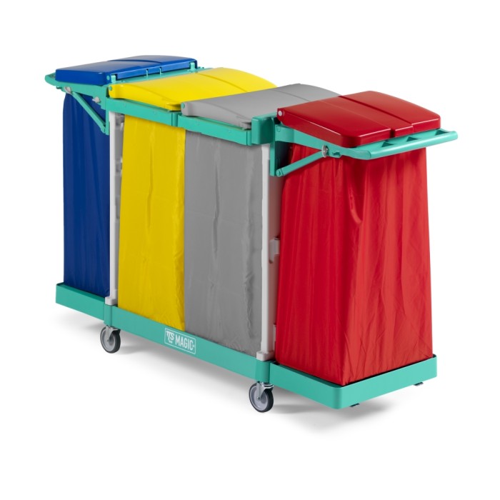 CARRELLO MAGIC LINE 190B CON 4 SPAZI PORTA SACCHI PZ.1