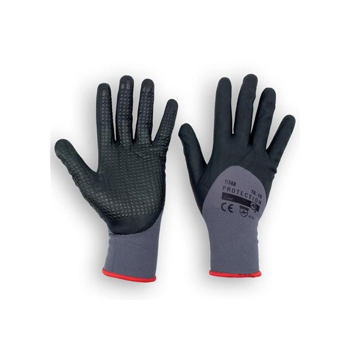 GUANTI DA LAVORO IN NYLON NERO "XXL 10" (ct.50) 1 PAIO