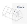 SUPPORTO INOX PER 4 TEGLIE (PASSAGGIO UTILE 95 mm) PZ.1