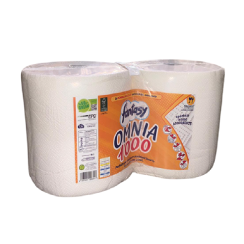 BOBINA "OMNIA 1000" PURA CELLULOSA 2V GOFFRATA (kg.2,5) 800 str x 2 rot