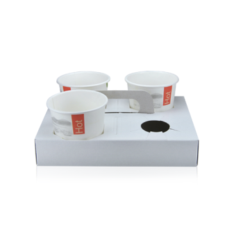 PORTA BICCHIERI CAPPUCCINO IN CARTA 4 POSTI (7-8-9OZ) (ct.9) PZ.50