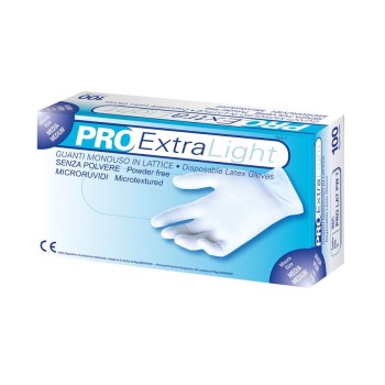 "PRO EXTRA LIGHT" GUANTI IN LATTICE BIANCO S/TALCO (M) PZ.100