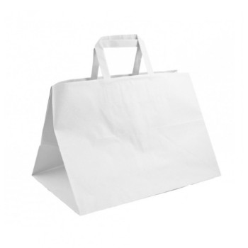 SHOPPER IN CARTA BIANCA "base larga" 28+17x29h (ct.5) PZ.50