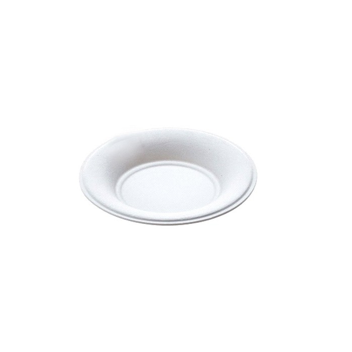 PIATTINO FINGER TONDO BIANCO IN POLPA Ø7,2x1h (ct.10) PZ.50