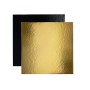 PIATTO ALA QUADRATO ORO/NERO 26X26 KG.10