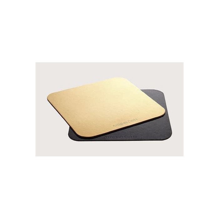 PIATTO ALA QUADRATO ORO/NERO 28X28 KG.10