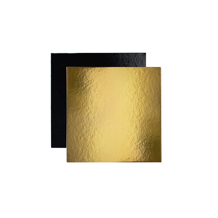 PIATTO ALA QUADRATO ORO/NERO 30X30 KG.10