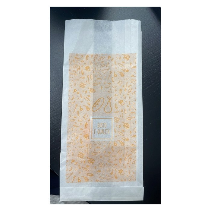 SACCHETTO IN CARTA KRAFT BIANCO "stampa salumeria" gr.36 14x30 PZ.1000