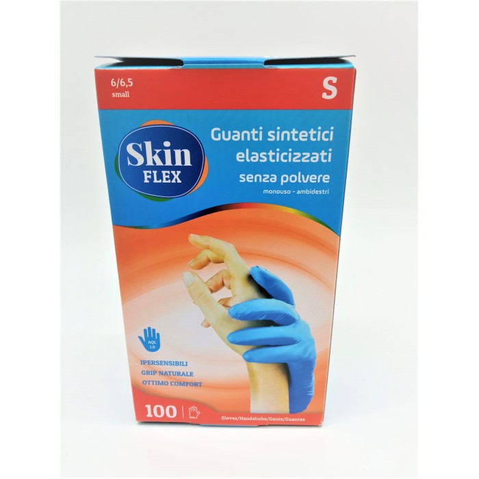 "SKINFLEX" GUANTI IN NITRILE+VINILE BLU S/TALCO (S) PZ.100