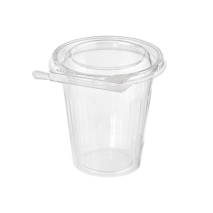 CONTENITORE "BICCHIERE" IN PET ml.470 C/COP PIATTO INCERNIERATO PZ.340