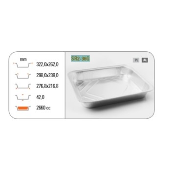 VASCHETTA ALLUMINIO 8 PORZ S/C "ICONT" (ct.4) PZ.100