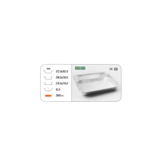 VASCHETTA ALLUMINIO 8 PORZ S/C "ICONT" (ct.4) PZ.100