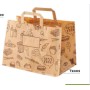 SHOPPER IN CARTA AVANA DECORATA "base larga" 32+20x23h PZ.50