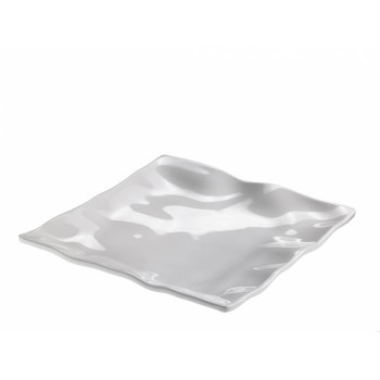 VASSOIO QUADRATO BIANCO IN MELAMINA 30x30 (ct.8) PZ.1